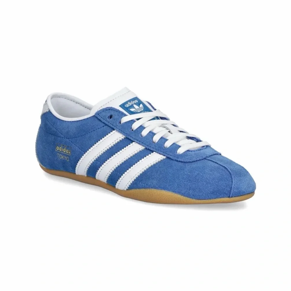 adidas Tokyo Suede Sneakers in Blue and White, EUC, Sz 8.5